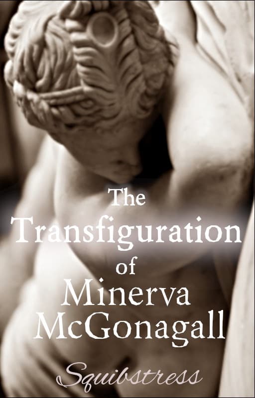 Statue of a nude young man reclining on his stomach. Title: The Transfiguration of Minerva McGonagall, by Squibstress.