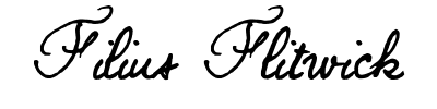 Cursive signature: Filius Flitwick