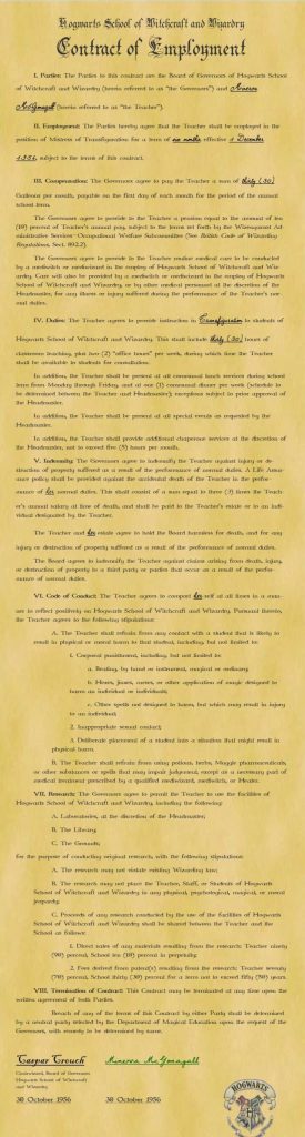 Minerva's 1956 Contract